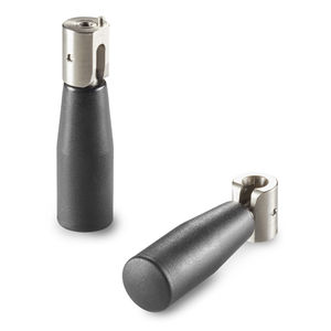 poignée cylindrique / rabattable / en inox / conique
