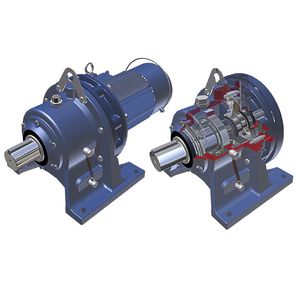 moto-réducteur électrique monophasé / coaxial / à train d'engrenages / compact