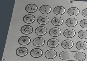 clavier encastrable / à touches mécaniques / sans dispositif de pointage / sur mesure