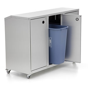poubelle en aluminium / pour déchets ménagers / pour déchets urbains / pour déchets médicaux