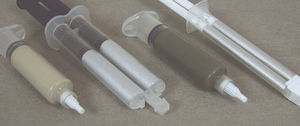colle silicone / bi-composant / électroconductrice / industrielle