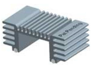 dissipateur thermique en aluminium / extrudé