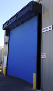 porte à enroulement / en aluminium anodisé / en tissu / industrielle