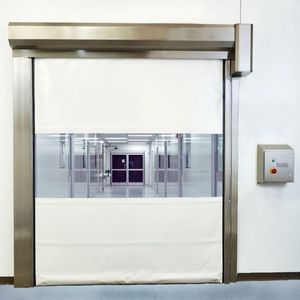 porte à enroulement / en aluminium anodisé / en tissu / en acier inoxydable