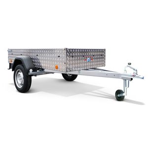 remorque à 1 essieu / porte-engin / à train avant pivotant / extra-surbaissée