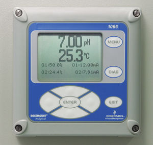analyseur d'oxygène / de liquides / de pH / de conductivité