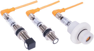 capteur de distance cylindrique / à ultrasons / résistant aux produits chimiques / étanche
