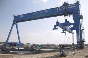 portique sur rail
