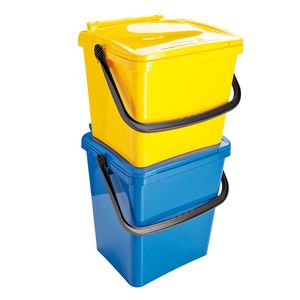poubelle en PP / pour déchets ménagers / avec couvercle / avec poignée