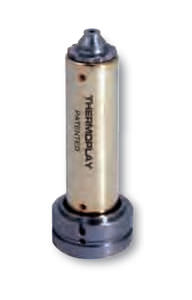 buse d'injection / à jet plat / pour presse à injecter / avec obturateur