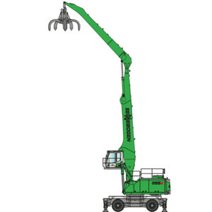 pelle de manutention sur roues / à gasoil / hydraulique