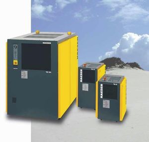 sécheur d'air comprimé par réfrigération / refroidi par air / à masse thermique