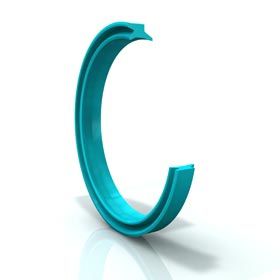 joint racleur / V-ring / en caoutchouc / pour fluide hydraulique