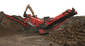 crible mobile / pour pellets / pour mine / pour chantier de construction