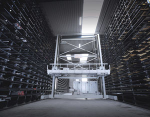 magasin de stockage automatique vertical / à transtockeur / pour barres en fer