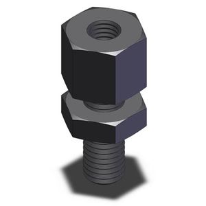 boulon de serrage / de bridage / à tête hexagonale / en acier