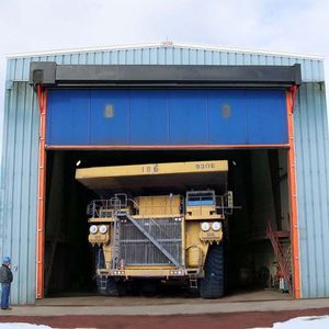 porte à enroulement / de hangar / industrielle / autoréparable
