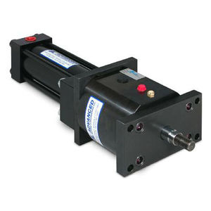 bloqueur de tige hydraulique / monté sur vérin pneumatique