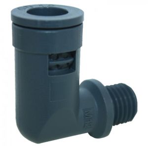 raccord à visser / coudé / hydraulique / en plastique