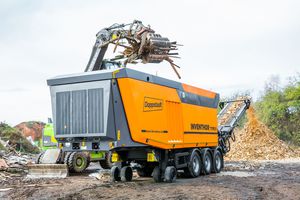 déchiqueteur à 1 arbre / pour le bois / mobile