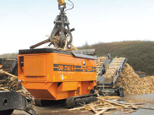 déchiqueteur à 1 arbre / pour le bois / mobile