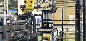 encaisseuse / décaisseuse robotisée / automatique / pour denrées alimentaires / pour l'industrie alimentaire et de la boisson
