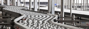 convoyeur à bande / de bidons / modulaire / horizontal