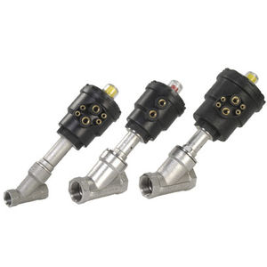vanne à piston / électrique / filetée / à siège incliné
