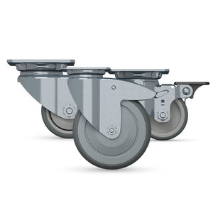 roulette pivotante / à platine / monobloc / double