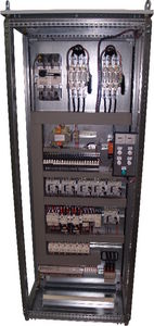 armoire électrique / sur pied / à portes battantes / en acier inoxydable