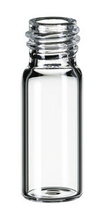 flacon à fond plat / verre blanc / à visser
