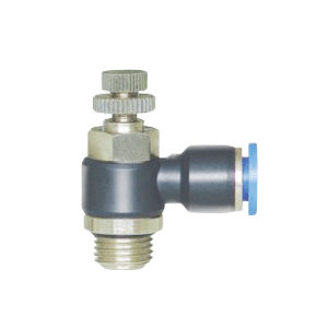 vanne à commande pneumatique / de régulation de débit / pour air / en laiton nickelé
