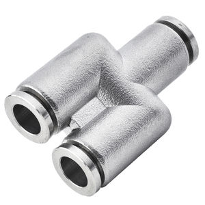 raccord push-in / en Y / pneumatique / en inox