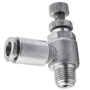 vanne à pointeau / à commande pneumatique / de contrôle de débit / pour eau industrielle