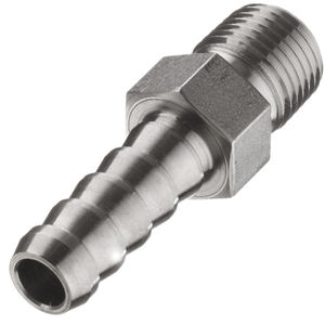 raccord fileté / cannelé / droit / hydraulique
