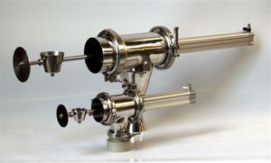 échantillonneur pour granulé / de poudre / à piston pneumatique / type en ligne