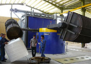 machine de rotomoulage type shuttle