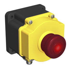 bouton poussoir unipolaire / lumineux / à montage affleurant / d'arrêt d'urgence