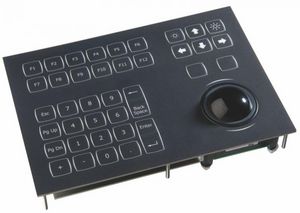 clavier encastrable / 38 touches / avec trackball / rétroéclairé