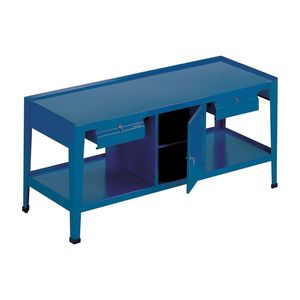 établi en bois / à 2 tiroirs / monobloc / à porte