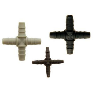 raccord cannelé / en croix / pneumatique / en polypropylène