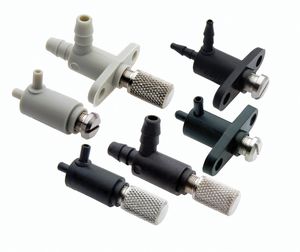 vanne à pointeau / à commande pneumatique / de contrôle de débit / pour air