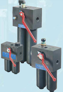 filtre à liquide / hydraulique / à panier double / aligné