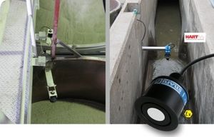 capteur de niveau à ultrasons / pour liquide / pour produits en vrac / pour cuve