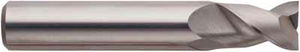 fraise monobloc / au carbure de tungstène / à 2 dents / à queue cylindrique