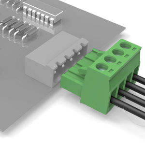 connecteur PCB / carte à fil / plat / femelle