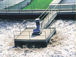aérateur de surface / pour traitement des eaux usées