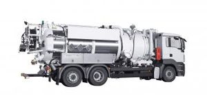 camion hydrocureur / aspirateur / à 3 essieux