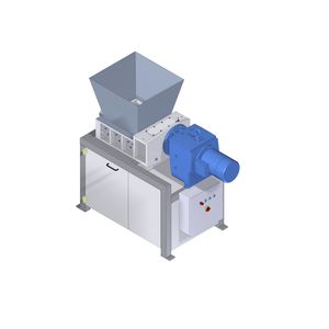 déchiqueteur à 2 arbres / pour déchets mélangés / compact