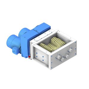 déchiqueteur à 4 arbres / de déchets solides et en vrac / compact
